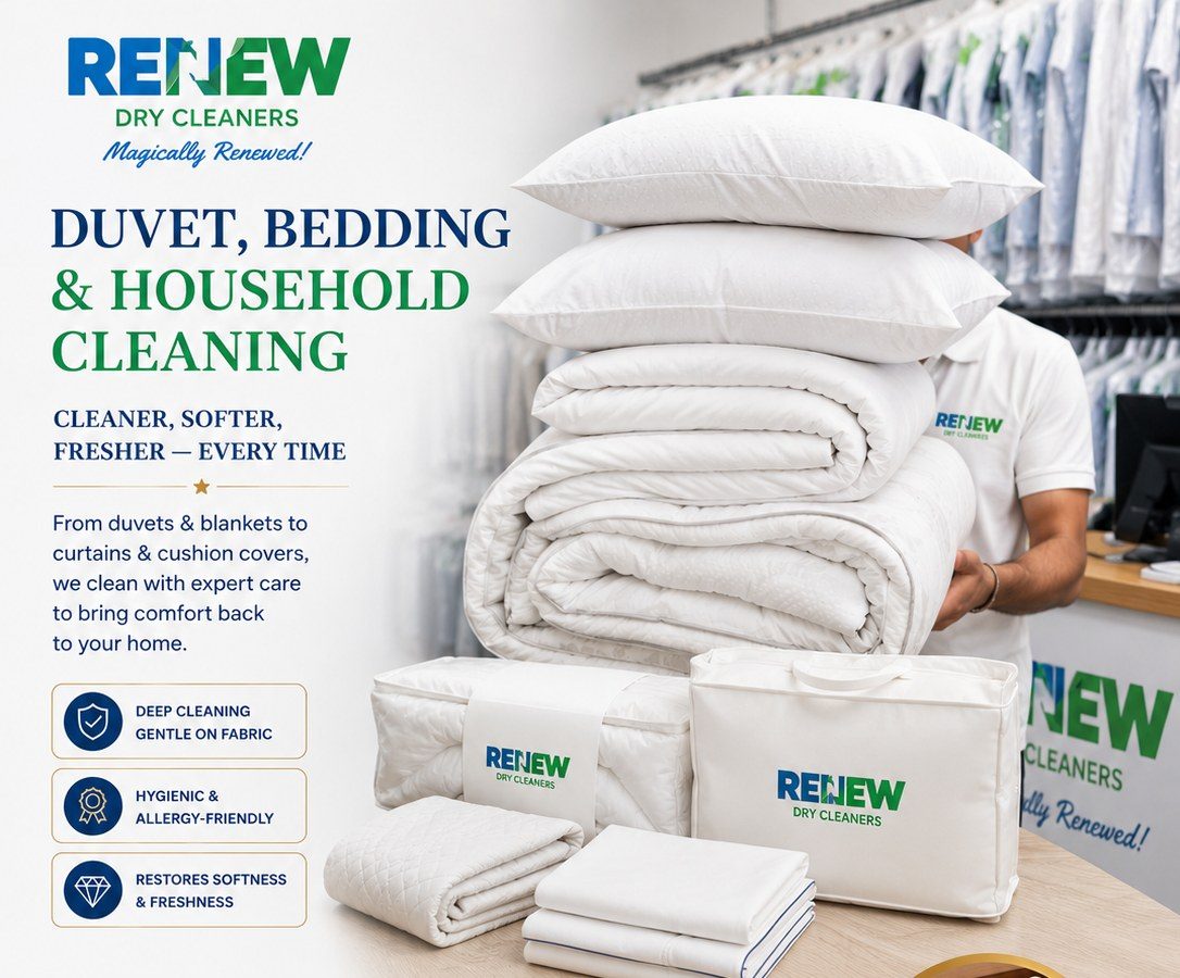 Duvet, bedding and household cleaning at Renew Drycleaners